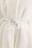 Ecru Alcantara ve Fross Fur Detaylı Poncho - Ekru - Milano Calvino image 5