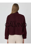 Genuine Suede Leather Zipped Jacket – Burgundy - Milano Calvino image 6
