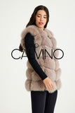 Fur Trimmed Vest 6 Sıra - Dark Beige - Milano Calvino image 8