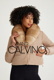 Collarlı Şişme Jacket - Cream - Milano Calvino