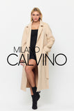 İtalyan Dokuma Alpaca Wool Coat - Light Beige - Milano Calvino image 7