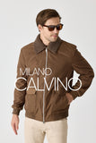 Erkek Bomber Jacket — Curly Post Collarlı, Çıkarılabilir - Hazel Brown - Milano Calvino image 6