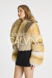 Lopez Special Design Hacimli Dokulu Fur Jacket - Gold - Milano Calvino image 5