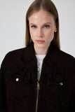 Genuine Suede Varsity Jacket – Bitter Brown - Dark Brown - Milano Calvino image 4