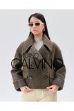 Women’s Oversize Genuine Leather Jacket Jacket - Camel - Milano Calvino image 6