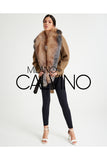 Fur Trimmed Yün Kumaş Short Coat - Deve Tüyü - Milano Calvino image 5
