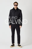 Erkek Klasik Jacket — Curly Post Collarlı, Çıkarılabilir - Black - Milano Calvino image 5