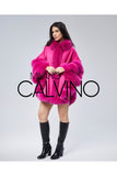 Fur Trimmed Cashmere Poncho - Fujya - Milano Calvino image 2