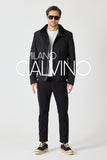 Erkek Klasik Jacket — Curly Post Collarlı, Çıkarılabilir - Black - Milano Calvino image 3