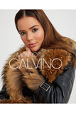 Fur Trimmed Leather Jacket - Black with Raccoon Trim - Milano Calvino image 5