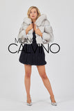 Hooded Fur Jacket Kolları Çıkarılabilir - Naturel White - Milano Calvino image 8