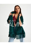 Mink Knitted Fur Shawl - Green - Milano Calvino
