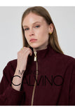 Genuine Suede Leather Zipped Jacket – Burgundy - Milano Calvino image 5