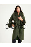 Fur Trimmed Alpaca Coat & Coat ( Haki ) - Khaki - Milano Calvino
