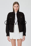 Genuine Suede Varsity Jacket – Bitter Brown - Dark Brown - Milano Calvino image 3