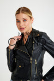 Genuine Leather Jacket ( Timsah ) - Black Timsah - Milano Calvino