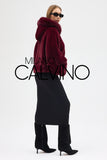 Fur Hooded Jacket Burgundy - Milano Calvino image 5