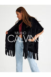Mink Knitted Fur Shawl - Black - Milano Calvino image 7
