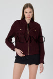 Genuine Suede Varsity Jacket – Burgundy - Milano Calvino image 5