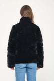 Chinchilla Rex Fur Jacket - Black - Milano Calvino image 6
