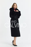 Fur Trimmed Fransız Cashmerei Coat - Black - Milano Calvino image 2