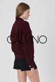 Genuine Suede Varsity Jacket – Burgundy - Milano Calvino image 7