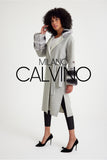 Alpaca Wool Fur Trimmed Jacket - Grey - Milano Calvino image 4