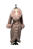 Sultan Fur Trimmed Alpaca Coat ( Pink ) - Milano Calvino