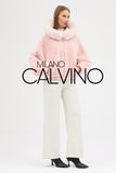 Fur Hooded Jacket Blushy Pink - Blush Pink - Milano Calvino image 2