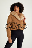 Collarlı Şişme Jacket - Mustard - Milano Calvino