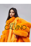 Fur Trimmed Cashmere Poncho - Kavun İçi - Milano Calvino image 8