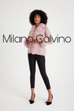 Fur Trimmed Triko Hırk - Pink - Milano Calvino