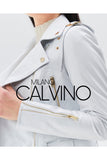 Genuine Leather White Leather Jacket - Milano Calvino image 8