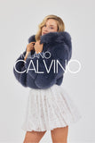 Hooded Fur Jacket Kolları Çıkarılabilir - Storm Blue - Milano Calvino image 8