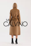 İtalyan Dokuma Alpaca Wool Coat - Beige - Milano Calvino image 2
