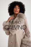 Fur Trimmed Cashmere Coat ( Cream ) - Milano Calvino image 6