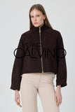 Genuine Suede Leather Zipped Jacket – Acı Kahve - Dark Brown - Milano Calvino image 4