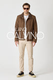 Erkek Klasik Jacket — Curly Post Collarlı, Çıkarılabilir - Hazel Brown - Milano Calvino image 5
