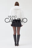 Lopez Special Design Hacimli Dokulu Fur Jacket - White - Milano Calvino image 6