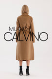 İtalyan Dokuma Alpaca Wool Coat - Beige - Milano Calvino image 6