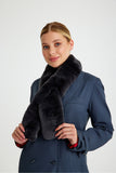 Chinchilla Rex Fur Scarf - Mouse - Milano Calvino
