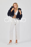 Hooded Fur Jacket Kolları Çıkarılabilir - Midnight Navy - Milano Calvino image 8