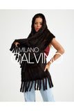 Mink Knitted Fur Shawl - Brown - Milano Calvino image 2