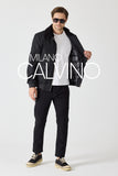 Erkek Bomber Jacket — Curly Post Collarlı, Çıkarılabilir - Black - Milano Calvino image 2