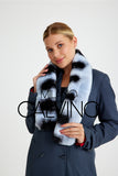 Chinchilla Rex Fur Scarf - Chinchilla Skyblue - Milano Calvino