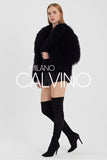 Gerçek Tibet Furü Women’s Jacket - Black - Milano Calvino image 3