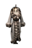 Sultan Fur Trimmed Alpaca Coat ( Grey ) - Milano Calvino