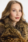 Fur Trimmed Leather Jacket Long Black Natural - Milano Calvino image 8