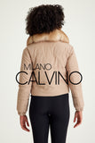 Collarlı Şişme Jacket - Cream - Milano Calvino image 7