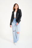 Genuine Leather Jacket - Black - Milano Calvino